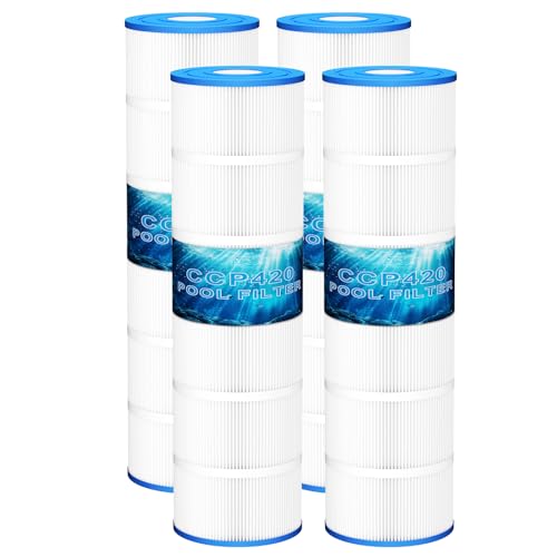 Image of CCP420 Pool Filter Compatible with Pentair Clean and Clear Plus 420, PCC105, 178584, Ultral-A6, Filbur FC-1977, Unicel C-7471, 817-0106, R173576, 570-0425-07, 4X105 sq.ft. Cartridges