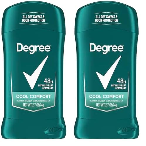 DEGREE Desodorante antitranspirante original, no irritante para pieles sensibles, comodidad fresca para hombres, multicolor, talla única, 2.7 onzas