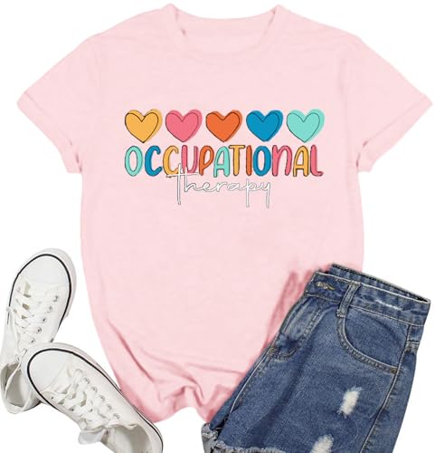 Ascrazy Occupational Therapy Shirt for Women Occupational Therapist Tshirt OT Month Assistant Tee