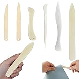 Multifunktionales Set aus 6 Teilen - Präzisions-Falzbein-Set für Papier, Leder und Buchbindung – Ergonomisches Design, langlebige Materialien, inklusive 4 Falzbeine aus hochwertigem Kunststo