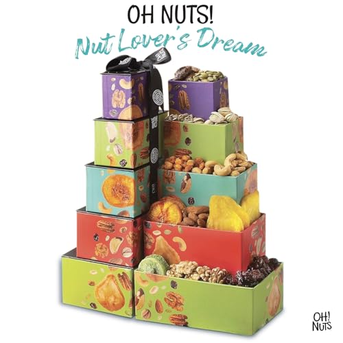 Dried Fruit and Nuts Gift Basket Tower
