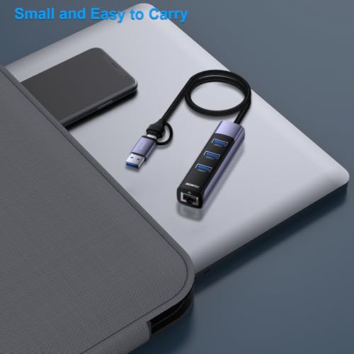 BENFEI 2in1 USB C/3.0 有線LANアダプタ 000350grey の商品画像 4