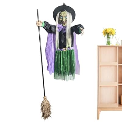 Decoración De Voladora - Jardín De Halloween Garden Flying Witch | Prop Animatronics Hovering Witches Artículos De Tema De Horror Adecuados para Decoración Jardín, Setup Haunted House & | Ya disponible en tu tienda friki favorita! En mundofriki.es!