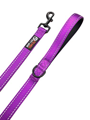 Primal Pet Gear Dog Leash 6Ft Long - Traffic Padded Two Handle - Heavy Duty - Double Handles Lead For Control Safety Training - Leashes For Large Dogs Or Medium Dogs - Purple #TOP5