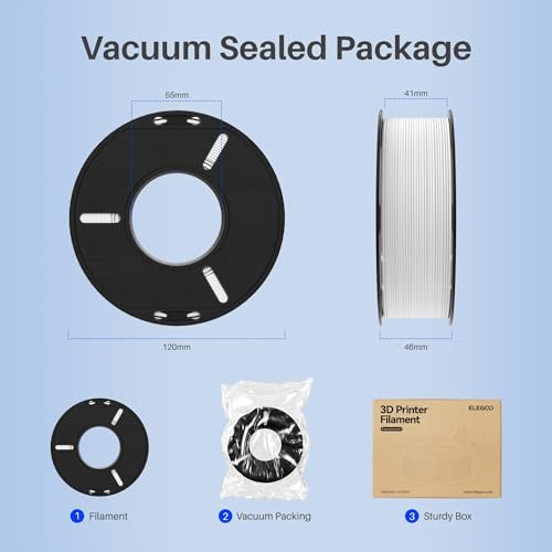 Image of ELEGOO 250g Rapid PLA Plus Filament 1.75mm Bundle, 8 Colors PLA+ 3D Printer Filament 30-600 mm /s High Speed Printing, Dimensional Accuracy + /- 0.02 mm 8 Pack 250g Spool