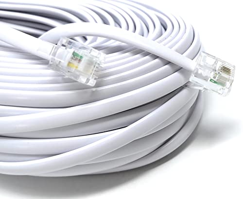 DRUT 30m RJ11 to RJ11 Telephone Landline Cable ADSL (6P4C) Flat Lead High Speed BT Internet Broadband Male to Male Router - Image 3