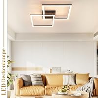 Glitzerlife LED Deckenlampe Schwarz Wohnzimmer Deckenleuchte Modern 3000K – Ansicht 2