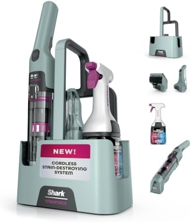 Shark StainForce Cordless Spot Cleaner, Dual-Activated Formula, OXY-Powered Stain Cleaning, Indoor/Outdoor, Carpets, Upholstery, Car Seats & Stairs, Pet Urine & Odor Remover, HX101C (Canadian Version)