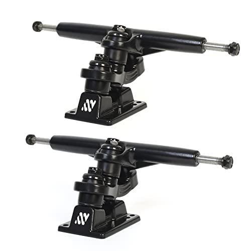 ANTWHEEL Sidewinder II Longboard/Skateboard/surf Skateboard Black Skateboard Double Kingpin Trucks 7" Hanger 9.72" Axle (Set of 2) Free Hardware (7" Hanger 9.72" Axle)