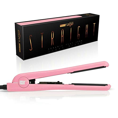 Hair Rage Salon Grade Professional 1.25 Inch Ceramic Tourmaline Hair Straightening Iron Professional Flat Iron Light Mauve Purple