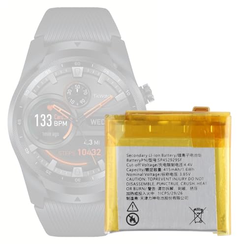 Swark Batería de repuesto SP452929SF compatible con TicWatch Pro 4G Smartwatch Watch Fitness Bracelet batería de repuesto con juego de herramientas de reparación actualizado