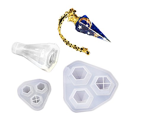Moule silicone résine Yalulu 3 pyramides pour création de bijoux DIY
