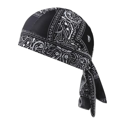 Do Rag - Stretch Sweat Wicking Soft Cotton Head Covering | Breathable Sleeping Hair Compression Cap, Headscarf Beanie Bandana Do
