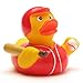 Produktbild DUCKSHOP I Baseball Badeente rot I Quietscheente I L: 7,5 cm