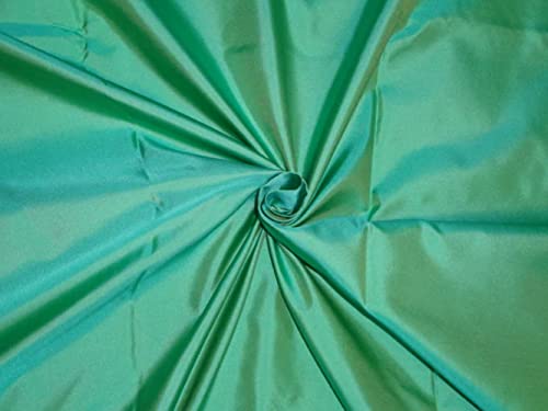 Tissu en soie néerlandaise bleu mer et vert océan au mètre pour couture