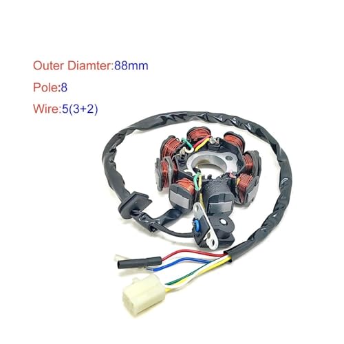 Stator magnéto 8 bobines GY6 50cc contre baisse tension éclairage