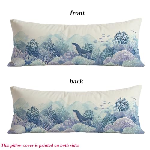 Housse de coussin O-132 protège oreiller long 40x140 violet et velours