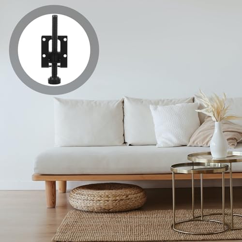 Tornillo fácil y alta resistencia en niveladores de muebles ajustables de hierro negro mate 8