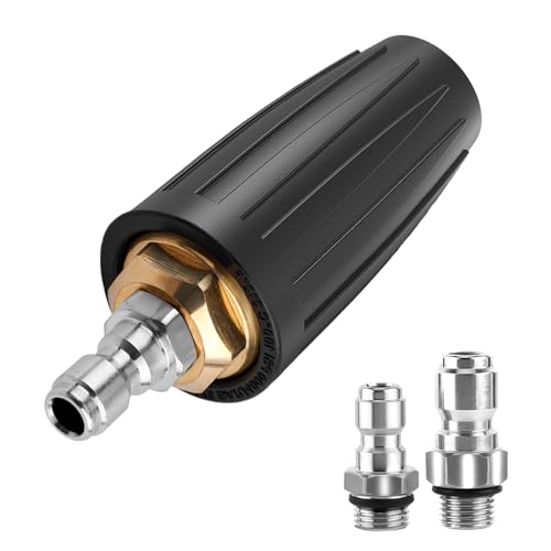 Turbo Nozzle for Pressure Washer Tips, 4000PSI Rotating Spray Turbo Nozzle with 1/4'' 3/8'' Quick Connectors, Suitable for Car Washing and Outdoor Cleaning