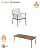SEEHILL 9 Pieces Patio Dining Set for 8, Outdoor Aluminum Dining Furniture Set with Umbrella Hole, Modern All-Weather Outdoor Patio Table Sets with 8 Chairs and Table for Deck Garden Poolside, Teak