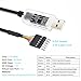 DTECH USB to TTL Adapter FTDI Chip 3.3V 6 Pin USB to UART Debug Cable FT232RNL IC Serial Converter 6ft LED Indicators Output 3.3 Volt for Windows 11 10 8 7 XP MAC Linux Easy Debugging and Programming