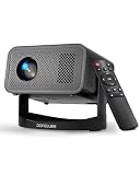 [Built-in Apps & 2026 Upgraded] Mini Projector with Wifi and Bluetooth Portable,Native 1080P 4K Support Auto Keystone Movie Projector Compatible with TV Stick/HDMI/USB, 360° for Bedroom, Outdoor Use