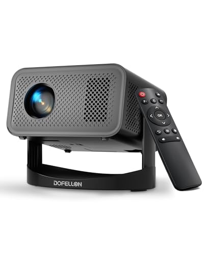 Image of [Built-in Apps & 2026 Upgraded] Mini Projector with Wifi and Bluetooth Portable,Native 1080P 4K Support Auto Keystone Movie Projector Compatible with TV Stick/HDMI/USB, 360° for Bedroom, Outdoor Use