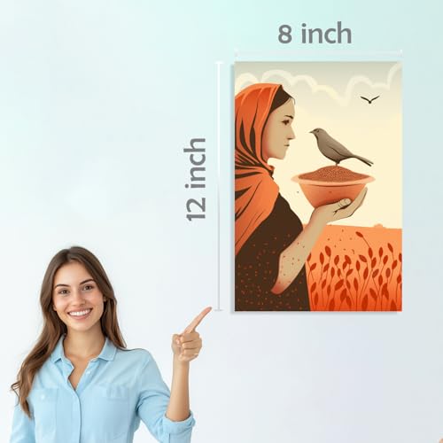 Image of SiddArtify Village Art Print Set - 300GSM Board - 8x12 Inch - Pack of 6 Wall Room Decoration art Poster Prints