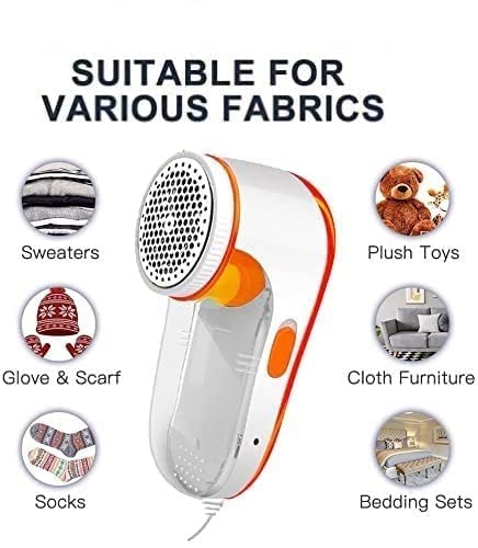 Image of QONETIC Lint Remover for Clothes Electric Roller Fabric Cleaner Woolen RUA Machine Shaver with Cord Sweaters Blankets Jackets Burr Pill Lint from Carpets Curtains (Lint Remover)