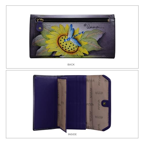 Anna by Anuschka Women's Leather Hand Painted Checkbook Wallet/Clutch3