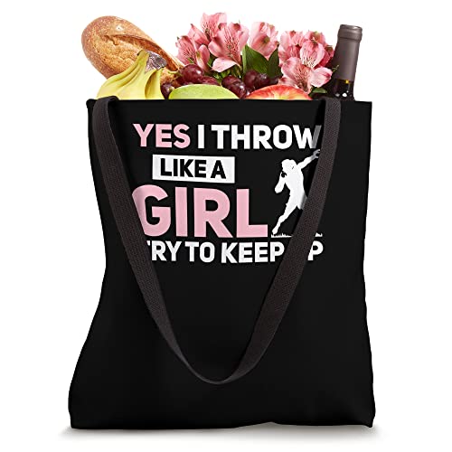 Bolsa tote Yes I Throw Like A Girl miniatura 4