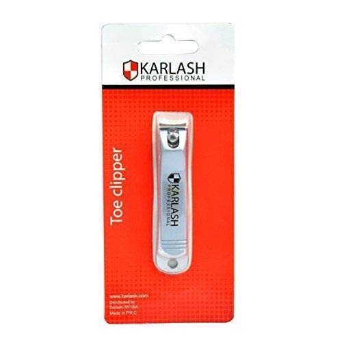 Karlash Stainless Steel ToeNail Clipper for Curved Blade Jaw with Nail File Ergonomic Design
