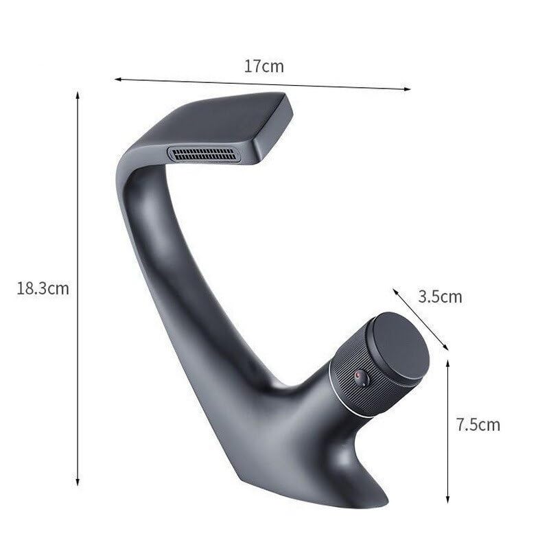 Robinet de salle de bain mitigeur lavabo vasque en laiton noir chrome