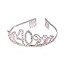 Produktbild Beaupretty Krone Geburtstag 40 Kristall Strass Krone mit Haarkamm Geburtstag Stirnband 40 Hochzeitstag Geschenk für Frauen (Rosagold)