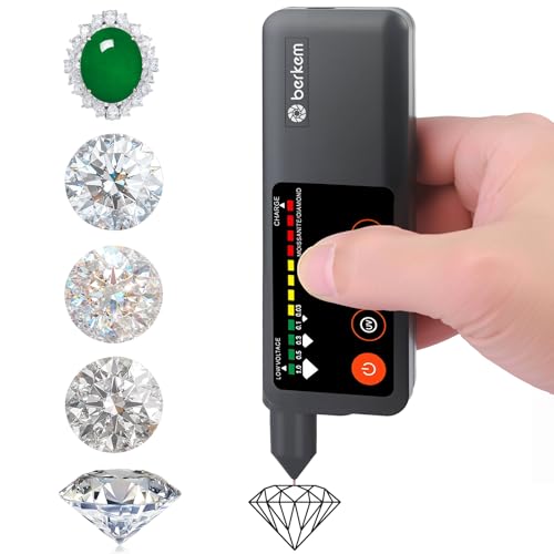 Valkynos Rechargeable Diamond Tester Pen with LCD Display & UV Light – Professional High Accuracy Gem & Jewelry Testing Tool for Diamonds, Easy-to-Use Electronic Selector for Novice and Expert