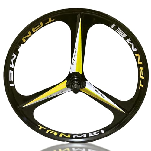 20/24'' ܂肽ݎ] }OlVE BMX zC[Zbg 406/451mm 3X|[N tgAzC[ fBXNu[L 100/135mmnu 6-9[^[p(Black-yellow,24'' Rear)