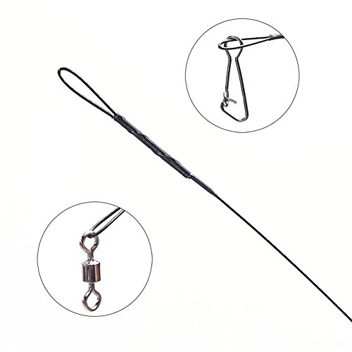 Stainless Steel Wire Leader For Fishing With Swivels And Snaps 30Lb (30Lb 72Pcs) #TOP2