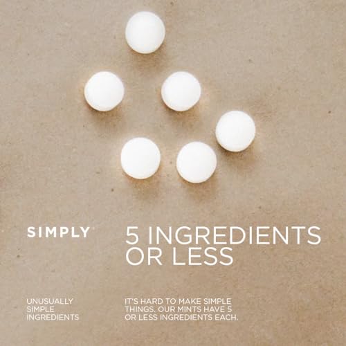 SIMPLY MINTS Natural Breath Mint Sampler, 6 Pack (180 Pieces), Made with Pepp...