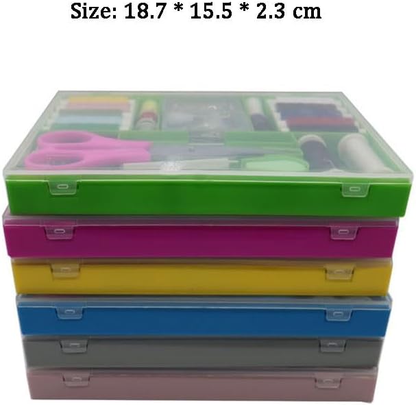 LWECMGSA Plastic Needle Thread Box Set Handmade Tool Travel Bag Multi-Functional