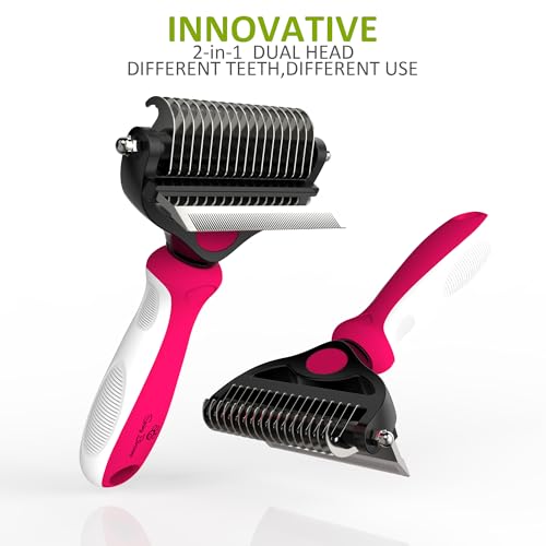 Peigne démêlant professionnel en acier durable pour grands chiens et chats