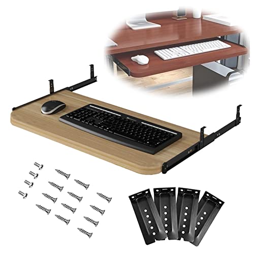 Vassoio per tastiera regolabile sotto scrivania con supporto per mouse, cassetto scorrevole salvaspazio per scrivania da ufficio e postazioni di lavoro per PC, compatibile con modelli 540/600