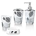 4-teiliges Badezubehörset,Badezimmer Zubehör Mit Seifenspender Seifenschale und 2 Zahnputzbecher