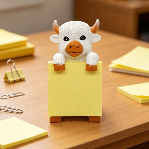 Support de notes adhésives vache des Highlands cadeau mignon et doux - 3