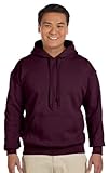 Gildan Blank Hoodie - Hooded Sweatshirt - Unisex Style 18500 Adult Pullover Maroon