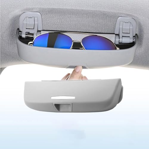 ZXAJDWNU Organizador De Gafas para Toyota Land Cruiser Prado 2700/4000, Soporte Universal para Gafas De Sol Estuche De Almacenamiento Accesorios Interiores, Grey