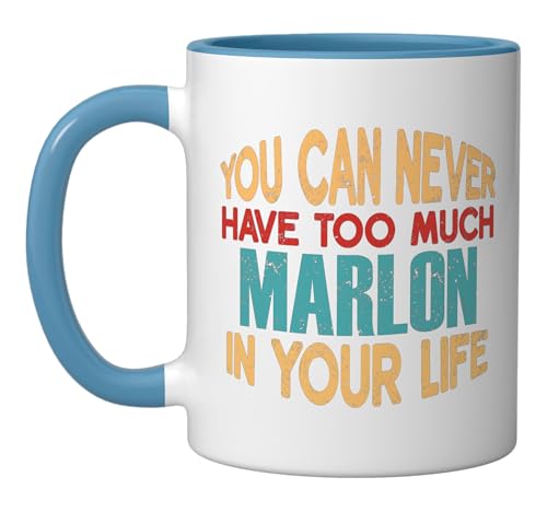 Funny Marlon Personalized Tshirt First Name Joke Item Ceramic Mug,