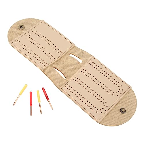 Juego de Mesa Tablero Cribbage de Cuero para Viaje miniatura 2