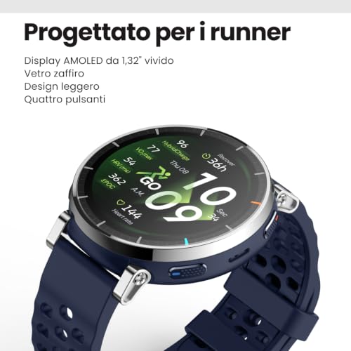 Amazfit Active 3 Premium GPS Running Smart Watch 45mm, 1.32" AMOLED Sapphire Display, 12-Day Battery, 4GB, NFC, Offline Maps, 170+ Workouts, 5 ATM, Heart Rate & Fitness Tracker for Android & iPhone - 2