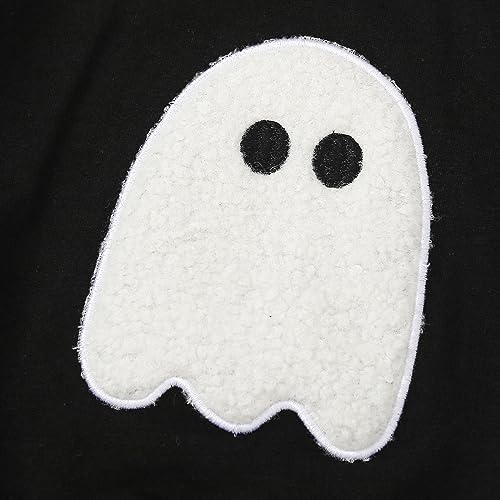 Lesimsam Baby Boy Girl Halloween Outfit Ghost Embroidery Sweatshirt Romper Oversized Sweater Romper One-Piece Outfit thumb #4
