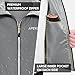 APEXUP Packable Rain Jacket Men with Reflective Zipper, Lightweight Waterproof Jacket Windbreaker Hooded Raincoat, Mens Rain Jackets for Outdoor, Running, Hiking, Travel, Cycling (Grey, M)